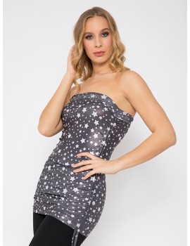 MONIQUE Oldalt Húzott Felső - Csillagos