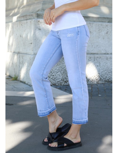 IVELISSE Hímzett Farmernadrág 